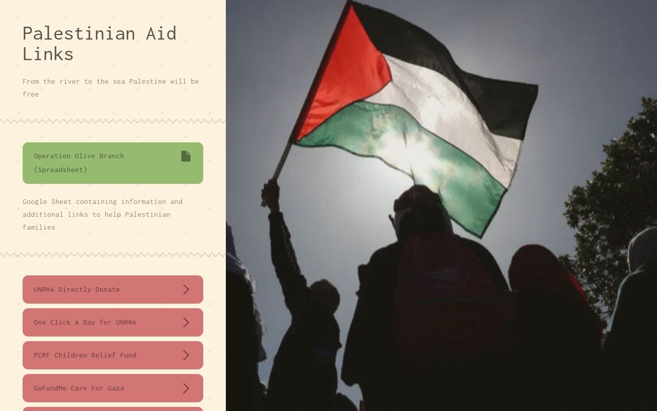 Palestine Aid Links